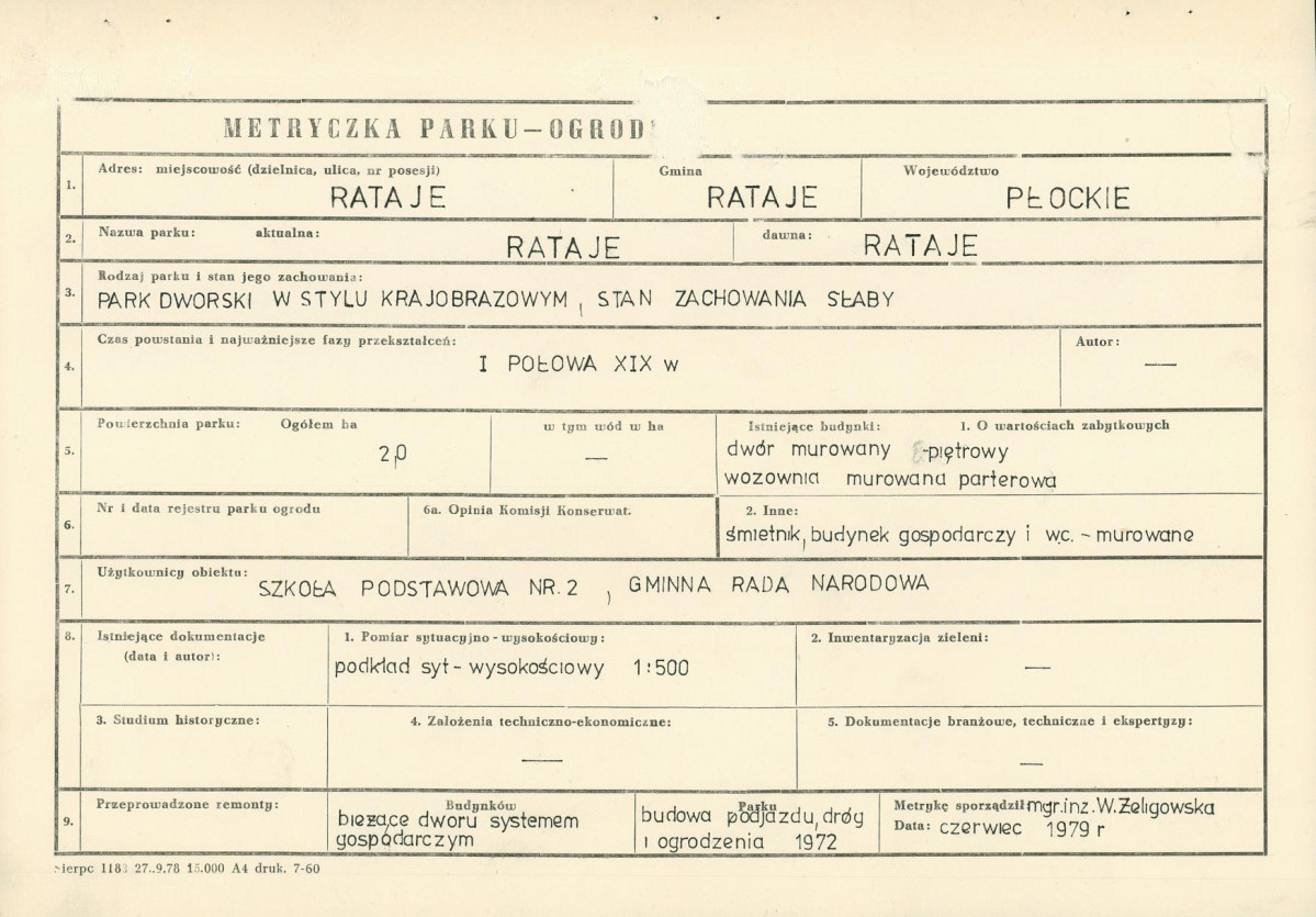 Ewidencja parkowa, skan nr 7