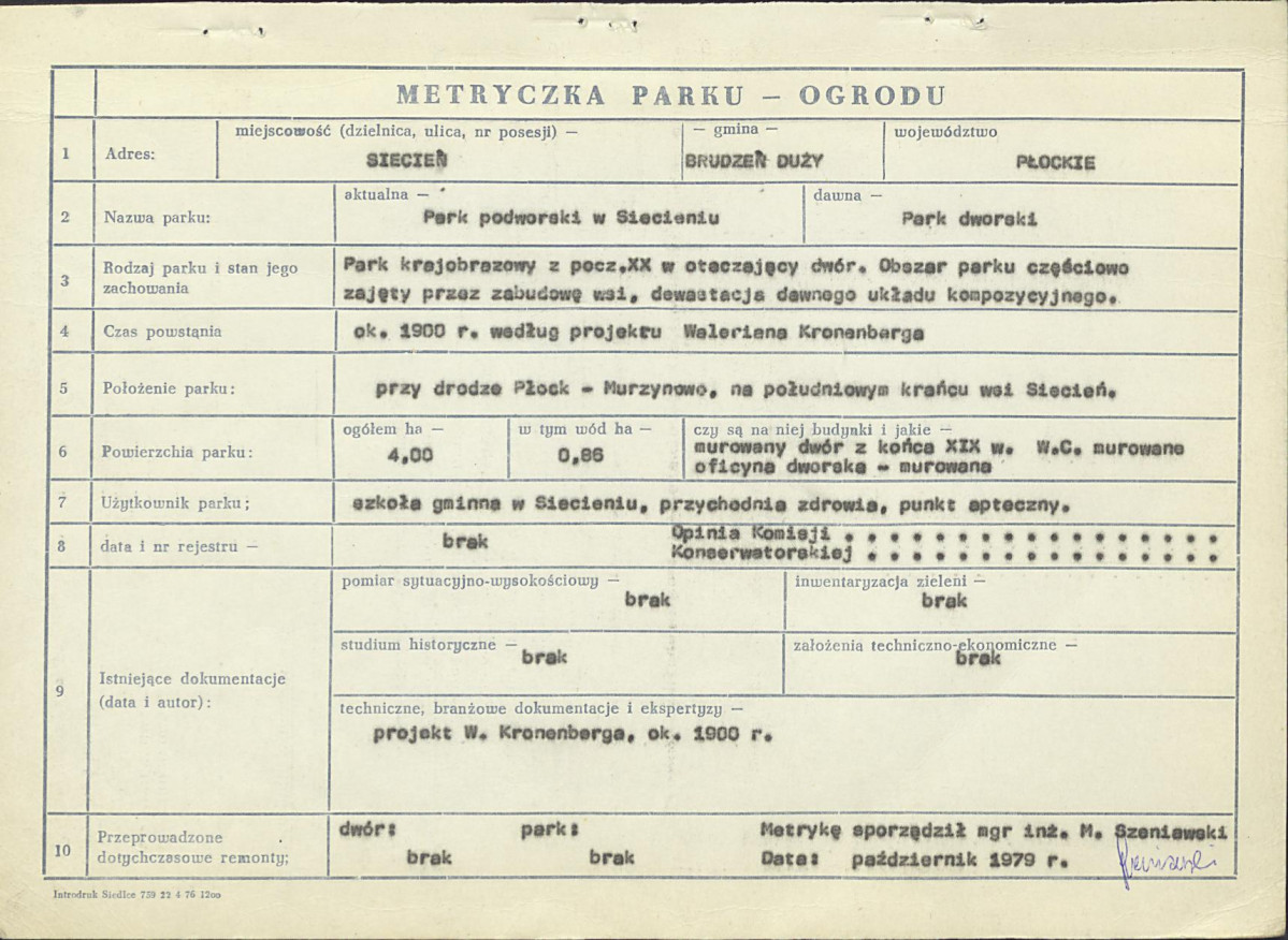 Ewidencja parkowa, skan nr 6