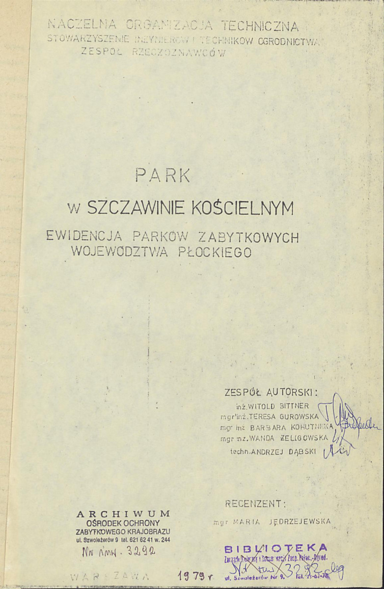 Ewidencja parkowa, skan nr 4
