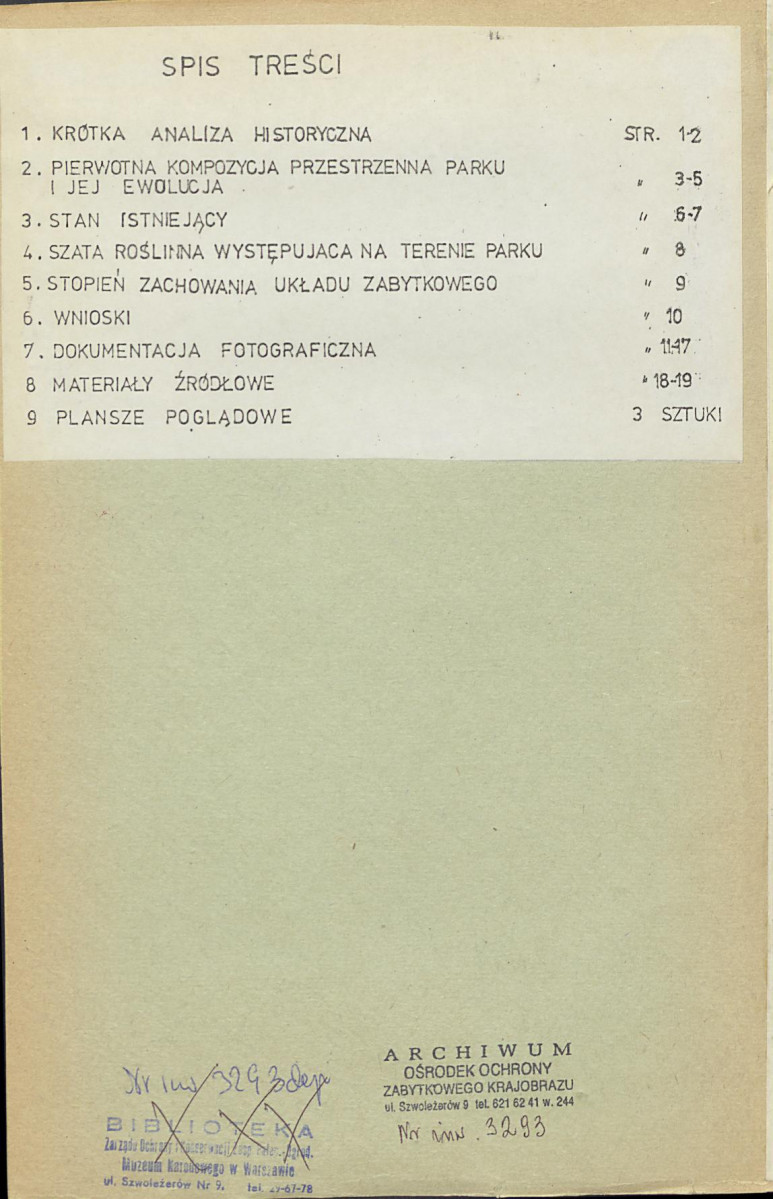 Ewidencja parkowa, skan nr 2