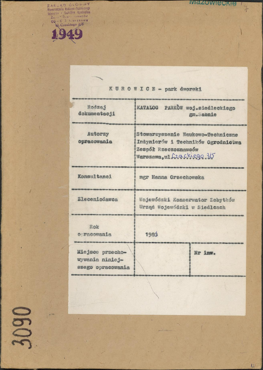Ewidencja parkowa, skan nr 1