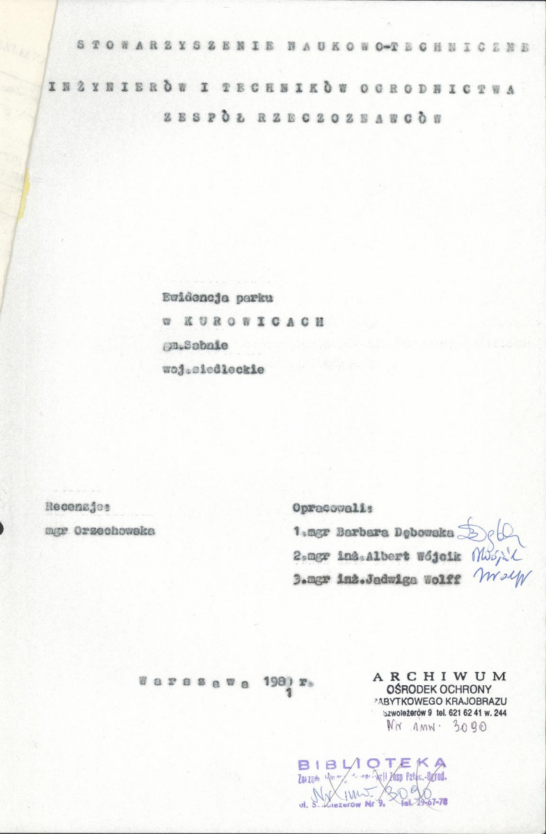 Ewidencja parkowa, skan nr 4
