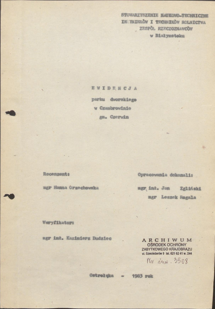Ewidencja parkowa, skan nr 4