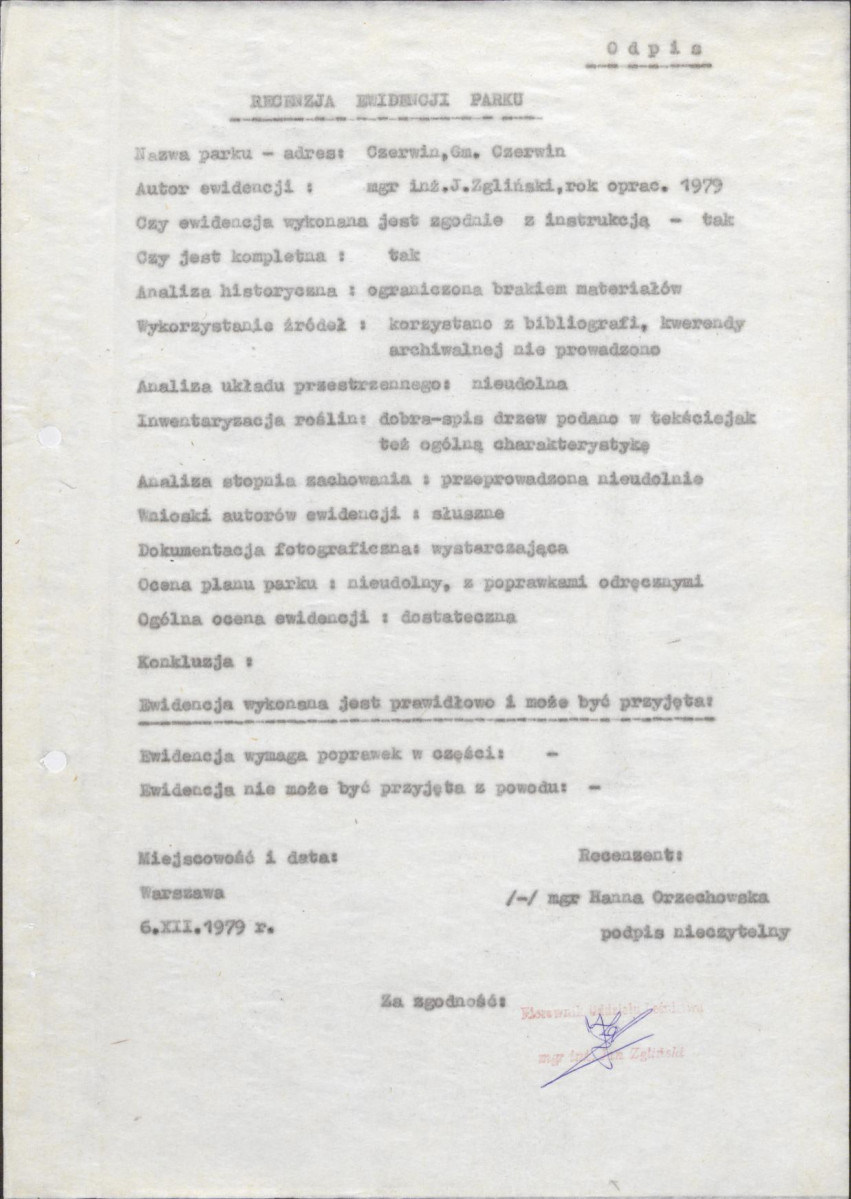 EP - Ewidencja parkowa, skan nr 6