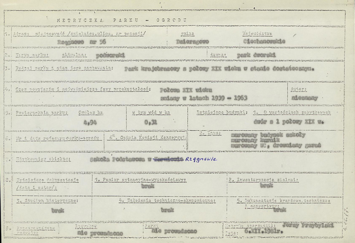 Ewidencja parkowa, skan nr 6