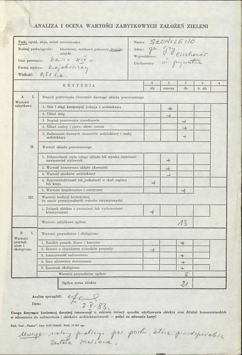 EP - Ewidencja parkowa, skan nr 3