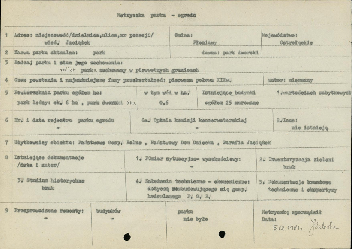 Ewidencja parkowa, skan nr 6