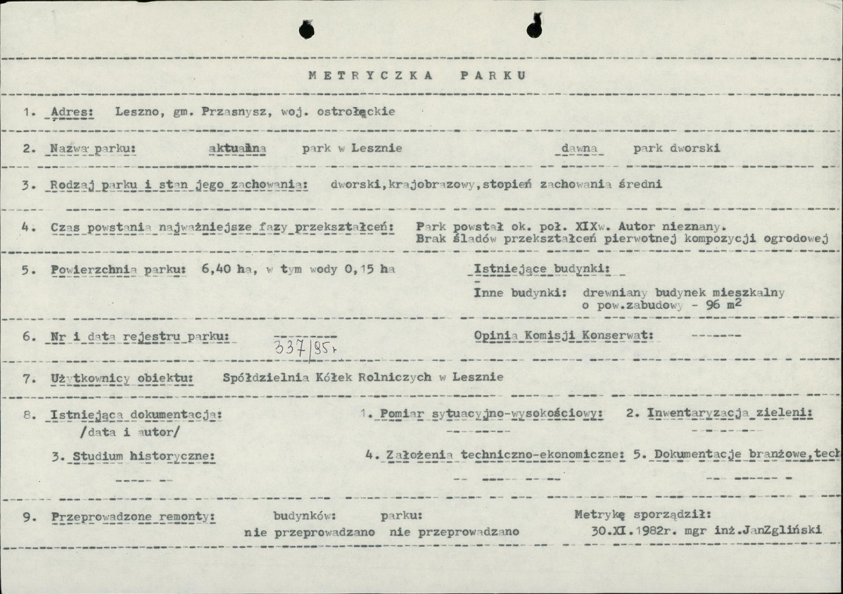 Ewidencja parkowa, skan nr 6