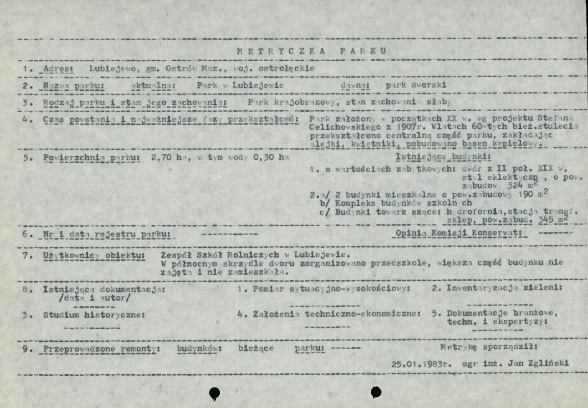 EP - Ewidencja parkowa, skan nr 6