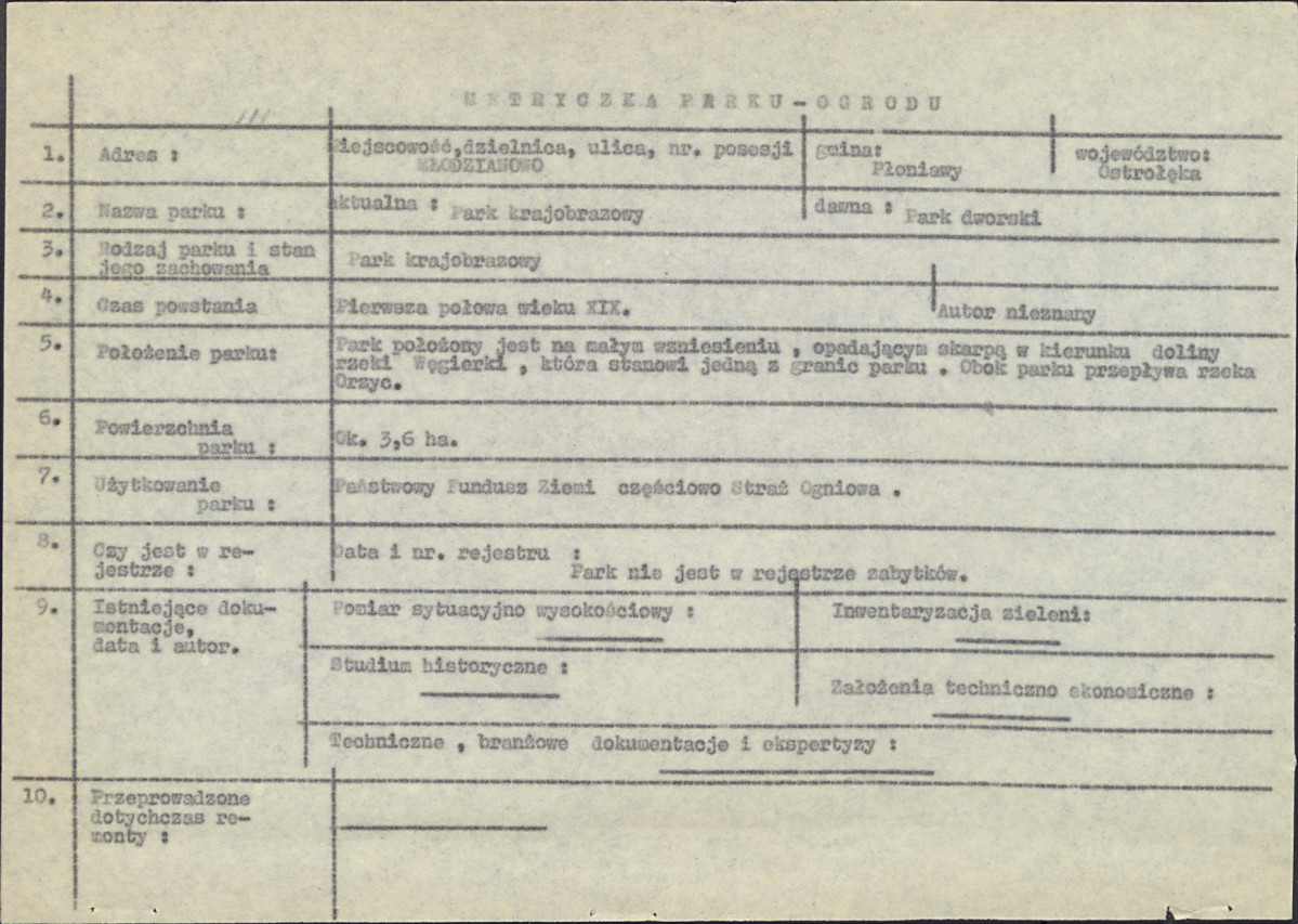 Ewidencja parkowa, skan nr 6