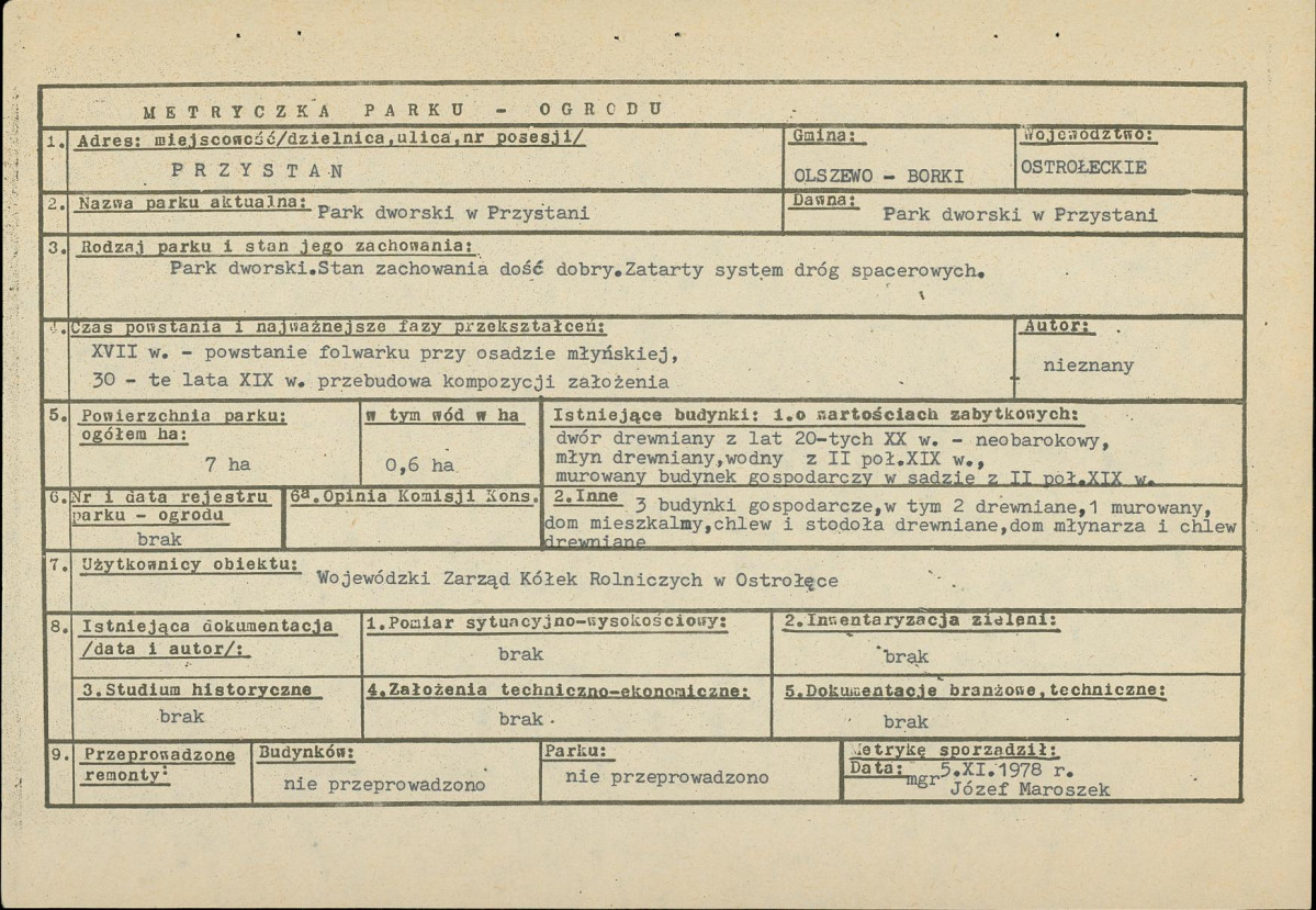 EP - Ewidencja parkowa, skan nr 6