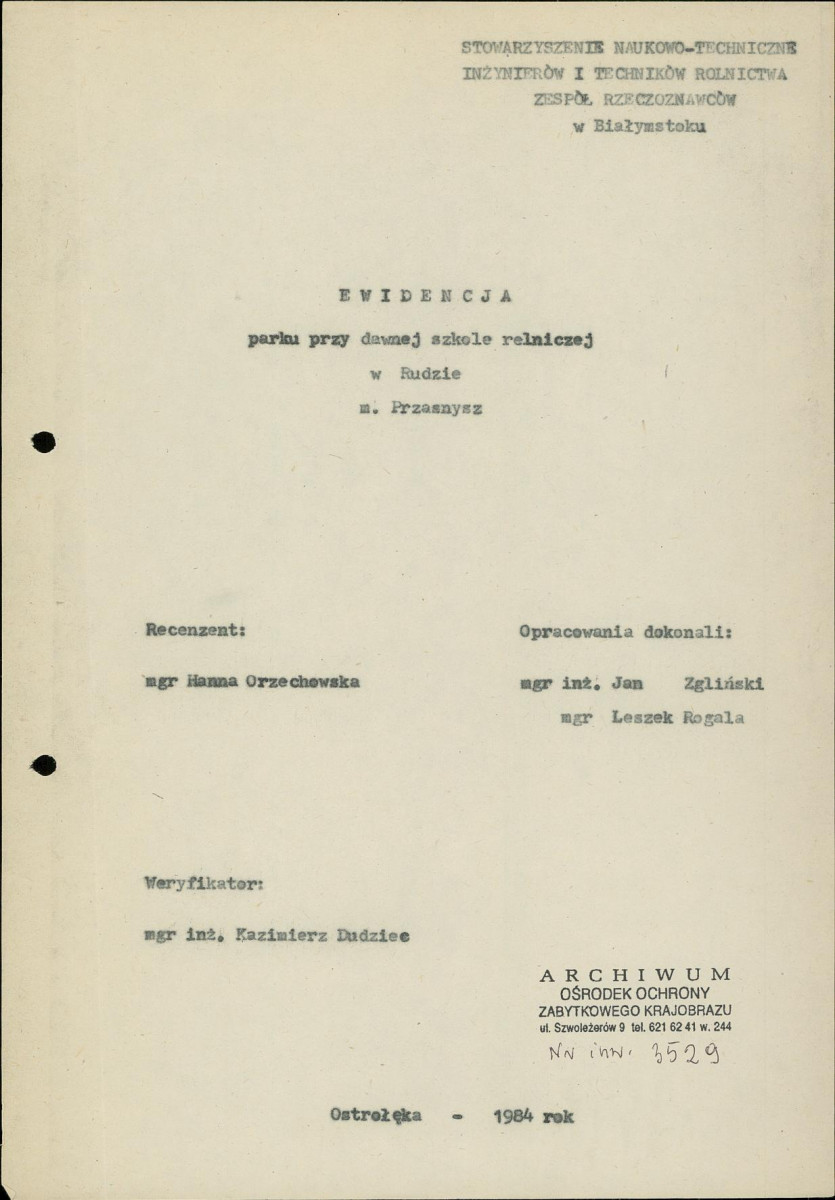 Ewidencja parkowa, skan nr 4