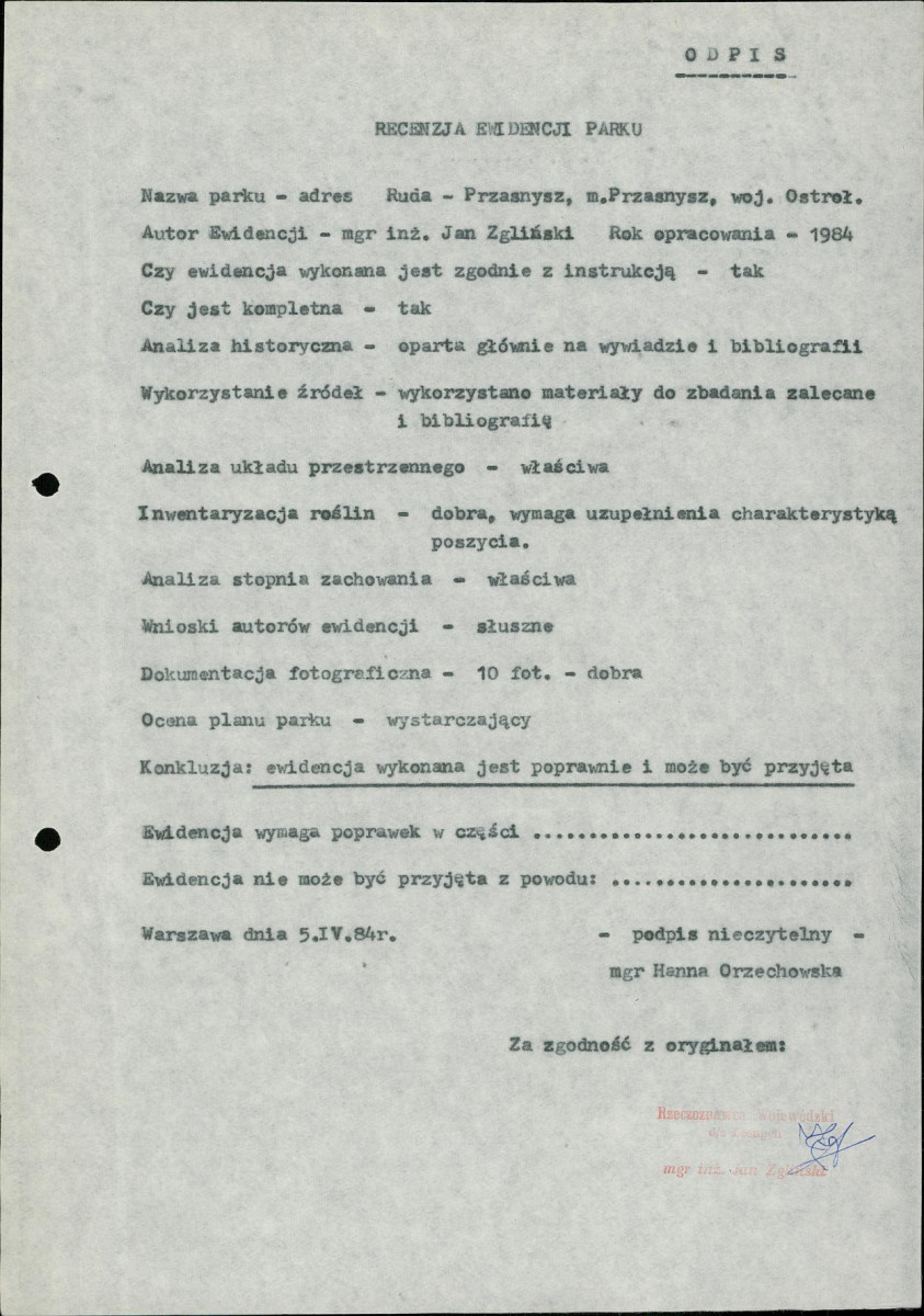 Ewidencja parkowa, skan nr 6
