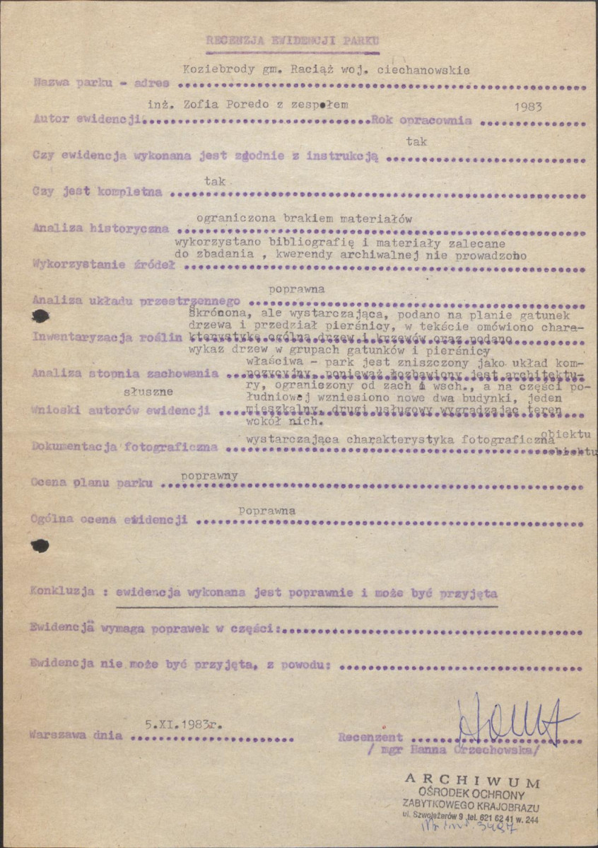 Ewidencja parkowa, skan nr 6
