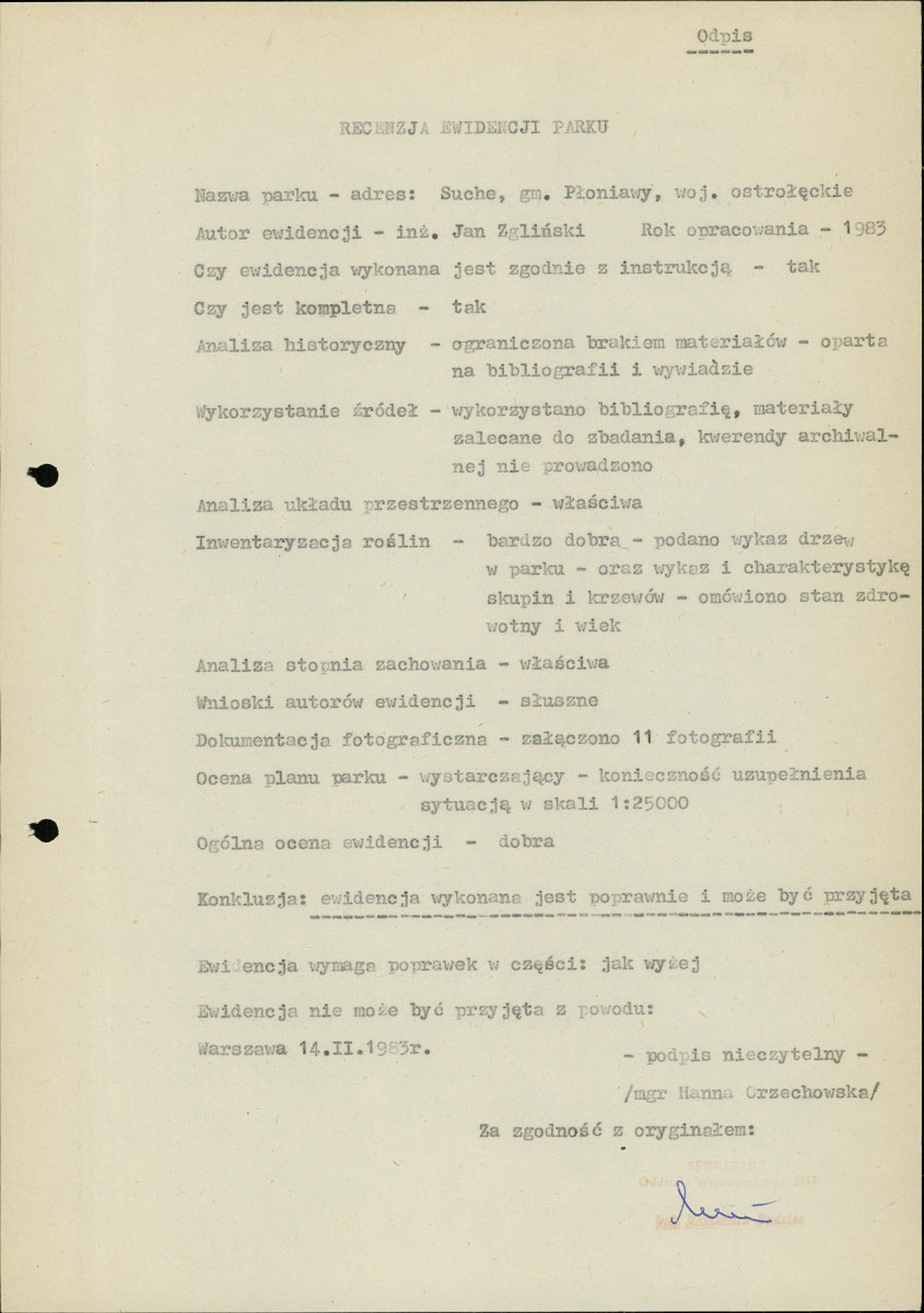 Ewidencja parkowa, skan nr 5