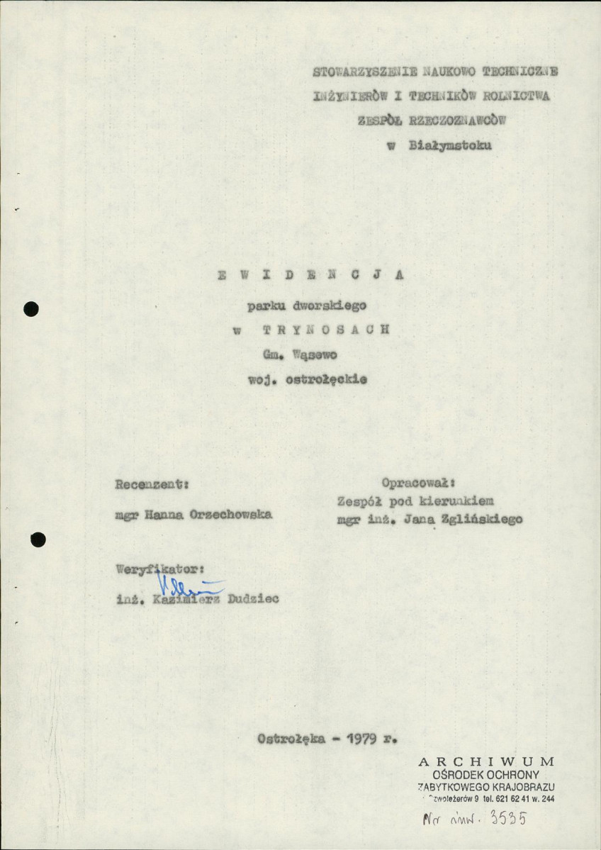 EP - Ewidencja parkowa, skan nr 5