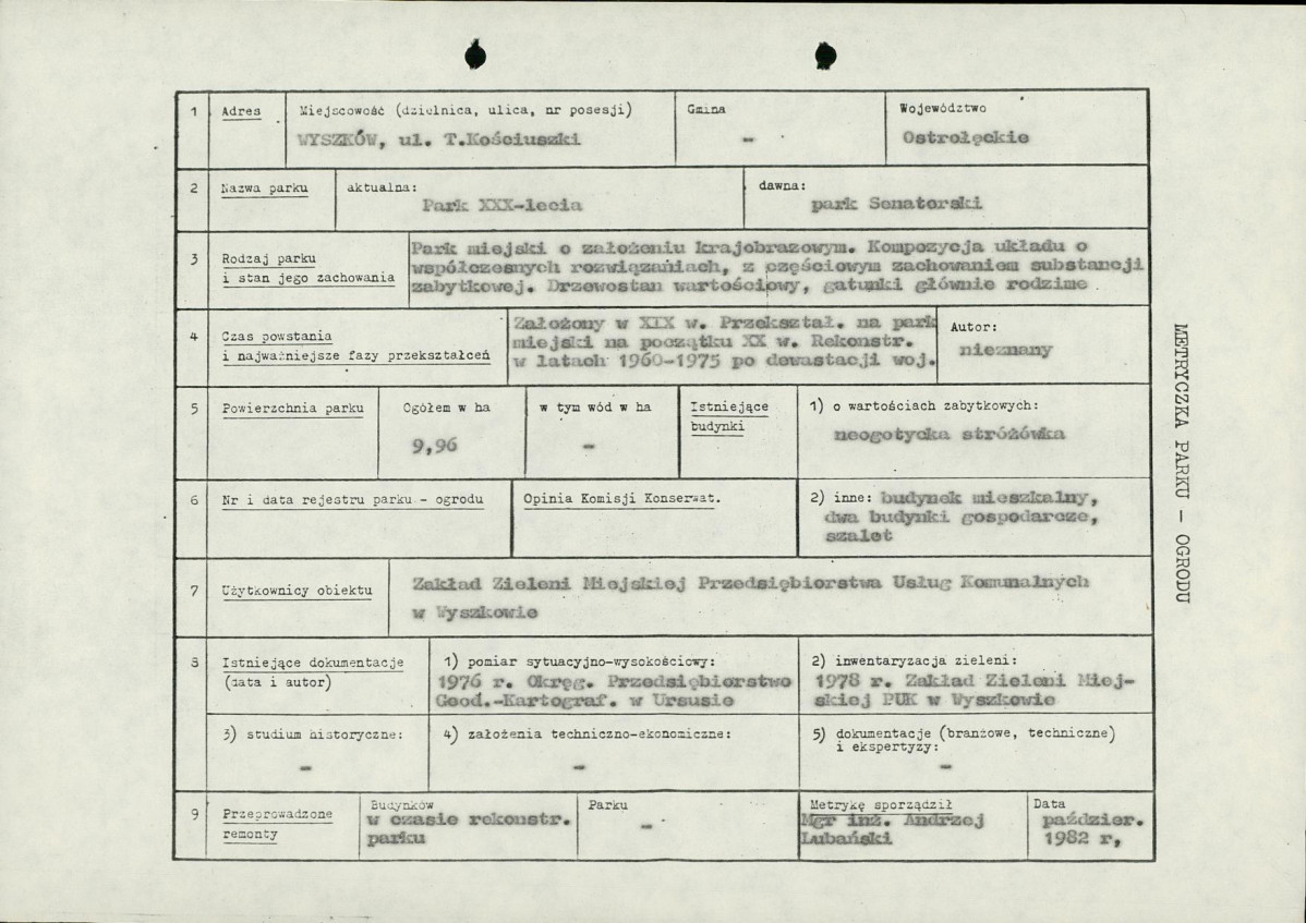Ewidencja parkowa, skan nr 6