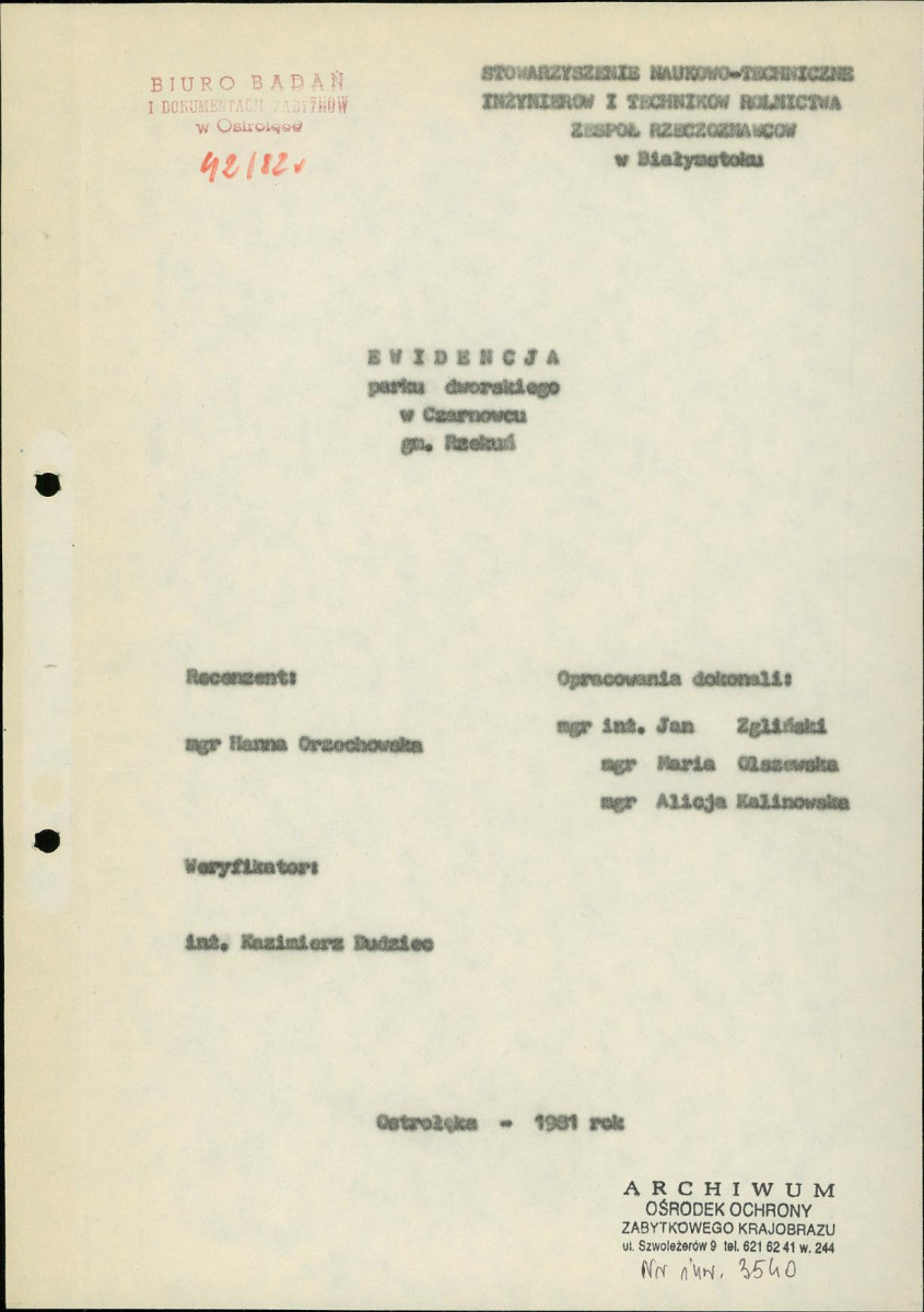 EP - Ewidencja parkowa, skan nr 4