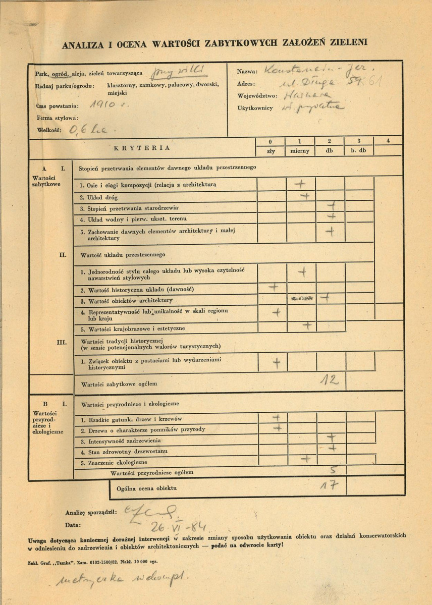 Ewidencja parkowa, skan nr 3