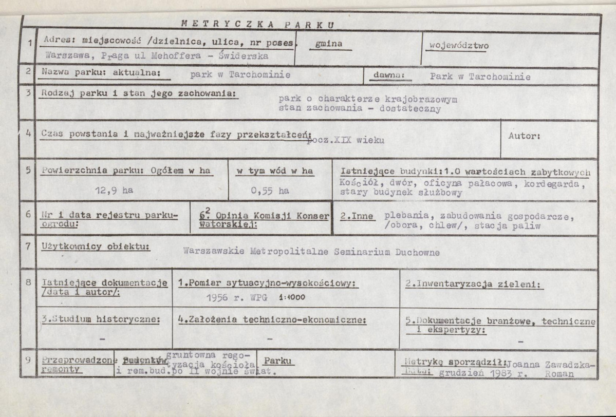 Ewidencja parkowa, skan nr 7