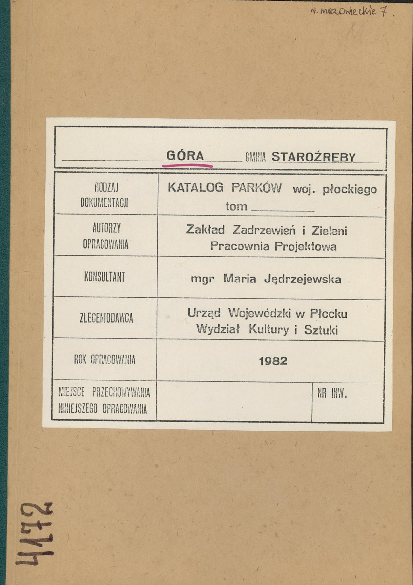 Ewidencja parkowa, skan nr 1