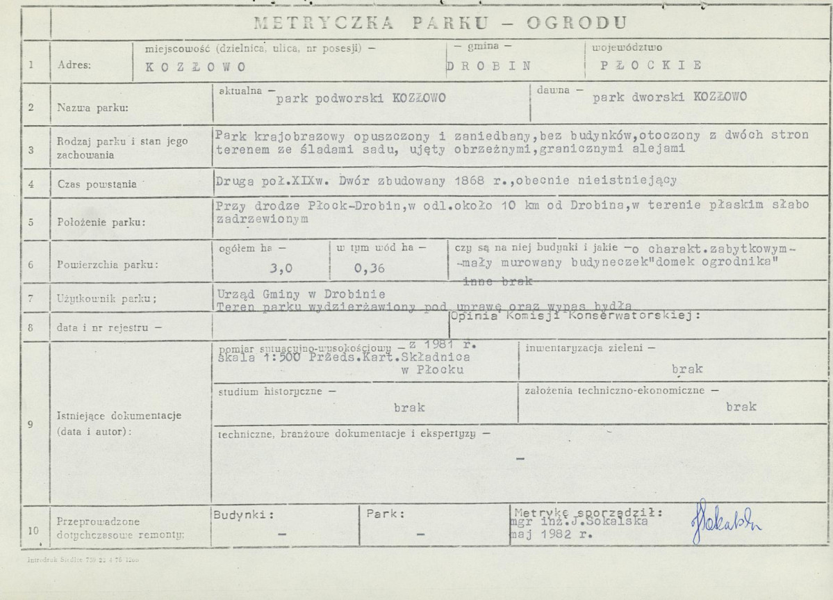 Ewidencja parkowa, skan nr 5