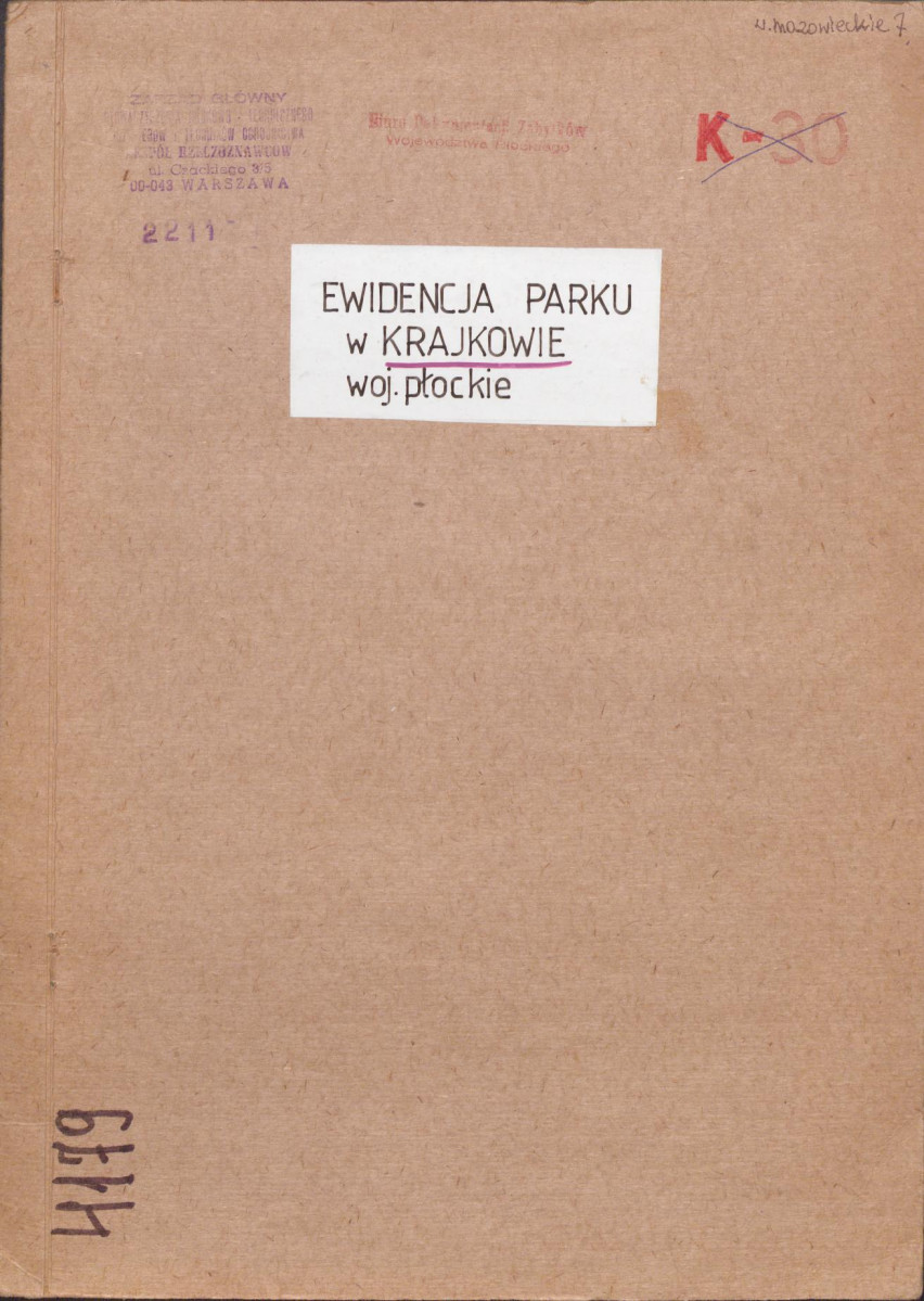 Ewidencja parkowa, skan nr 1