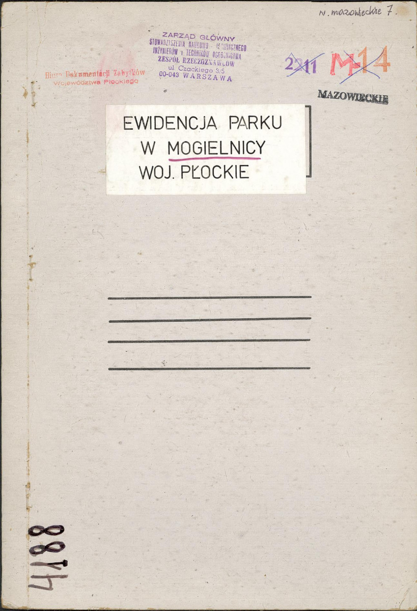 Ewidencja parkowa, skan nr 1