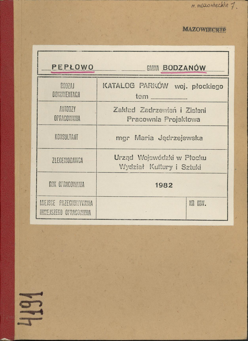 Ewidencja parkowa, skan nr 1