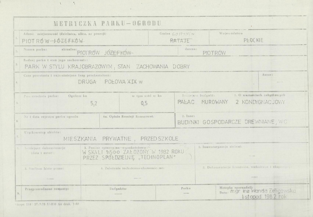 Ewidencja parkowa, skan nr 6