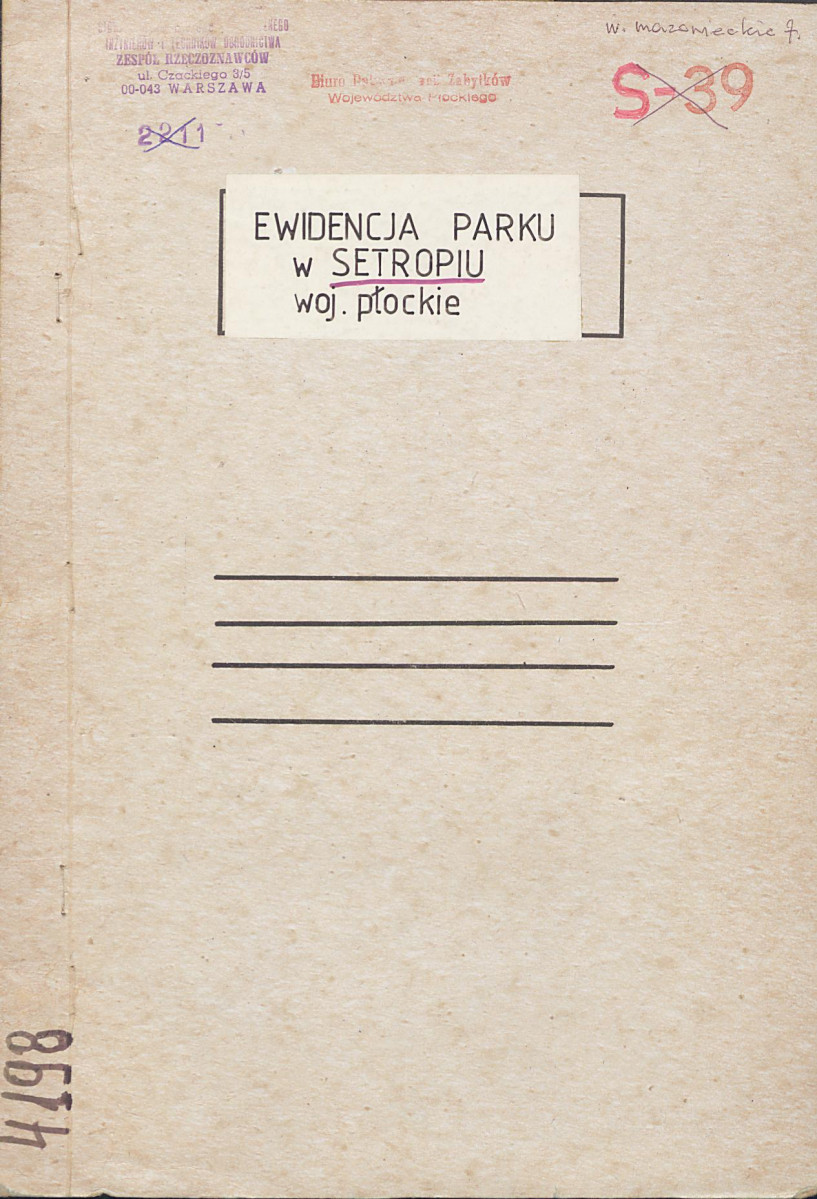Ewidencja parkowa, skan nr 1