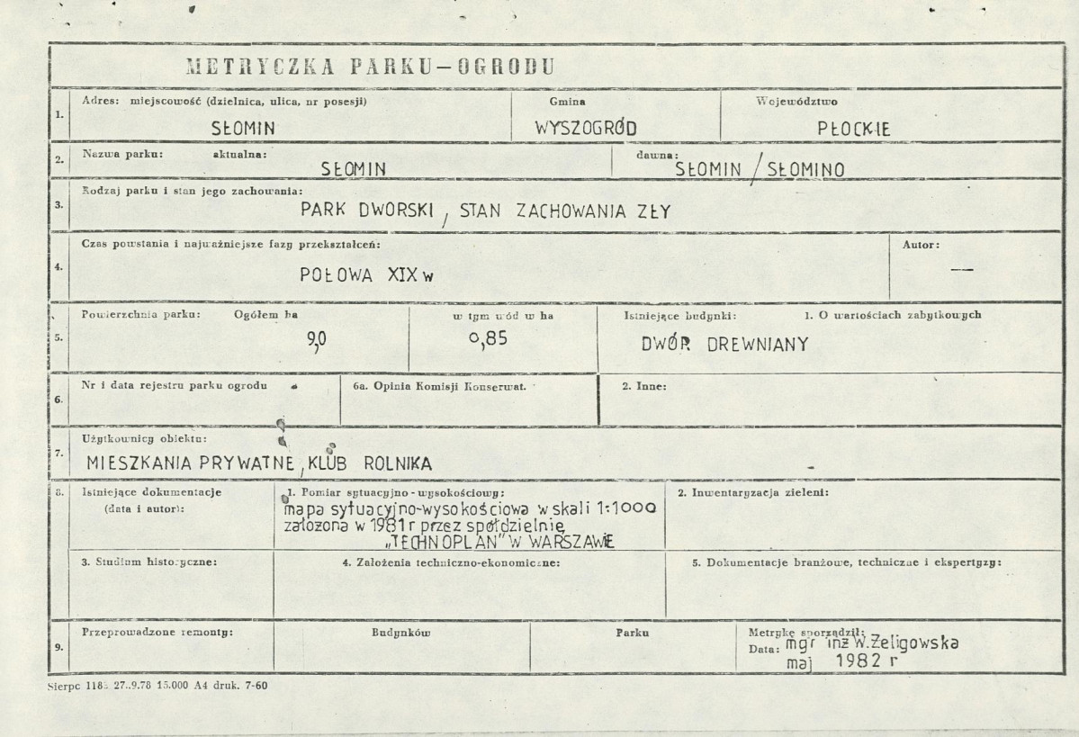 Ewidencja parkowa, skan nr 7