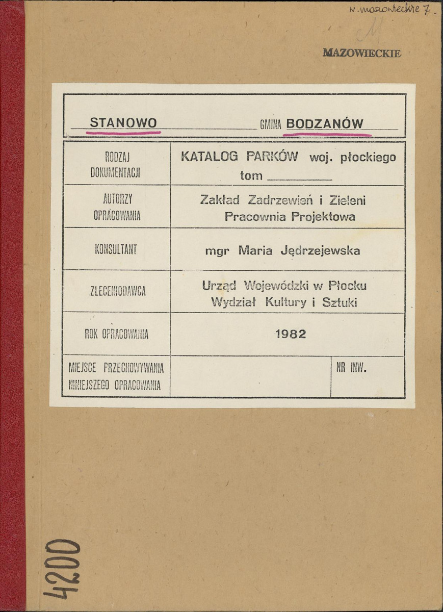 Ewidencja parkowa, skan nr 1