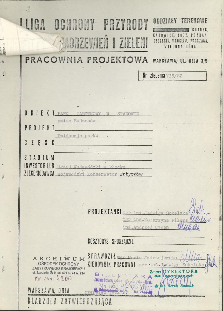Ewidencja parkowa, skan nr 4