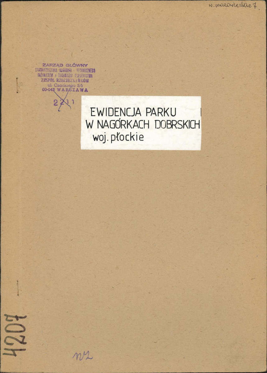Ewidencja parkowa, skan nr 1