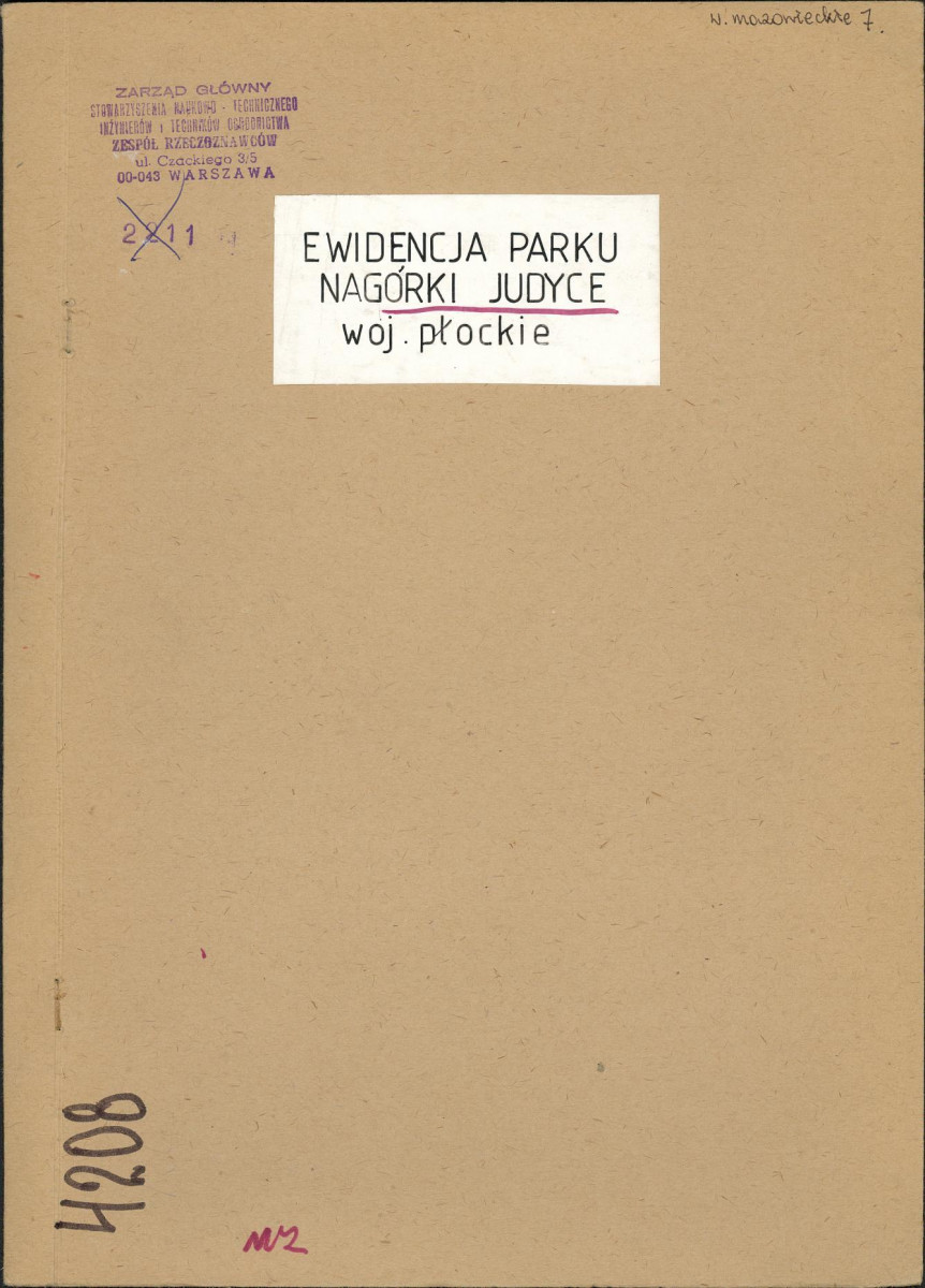 Ewidencja parkowa, skan nr 1