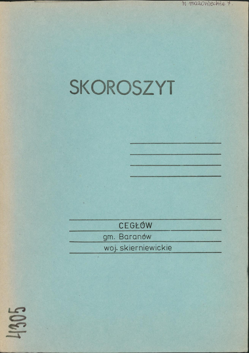 EP - Ewidencja parkowa, skan nr 1