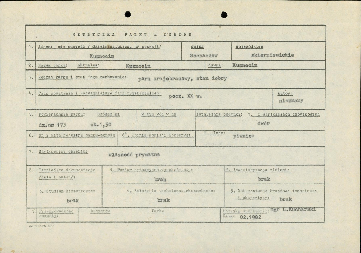Ewidencja parkowa, skan nr 5
