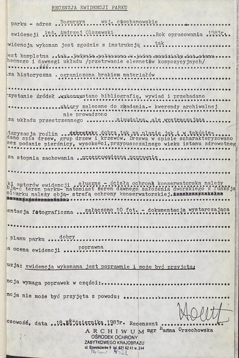 Ewidencja parkowa, skan nr 4