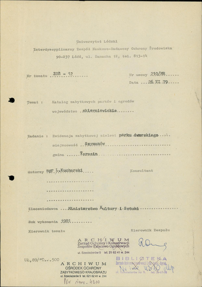Ewidencja parkowa, skan nr 4