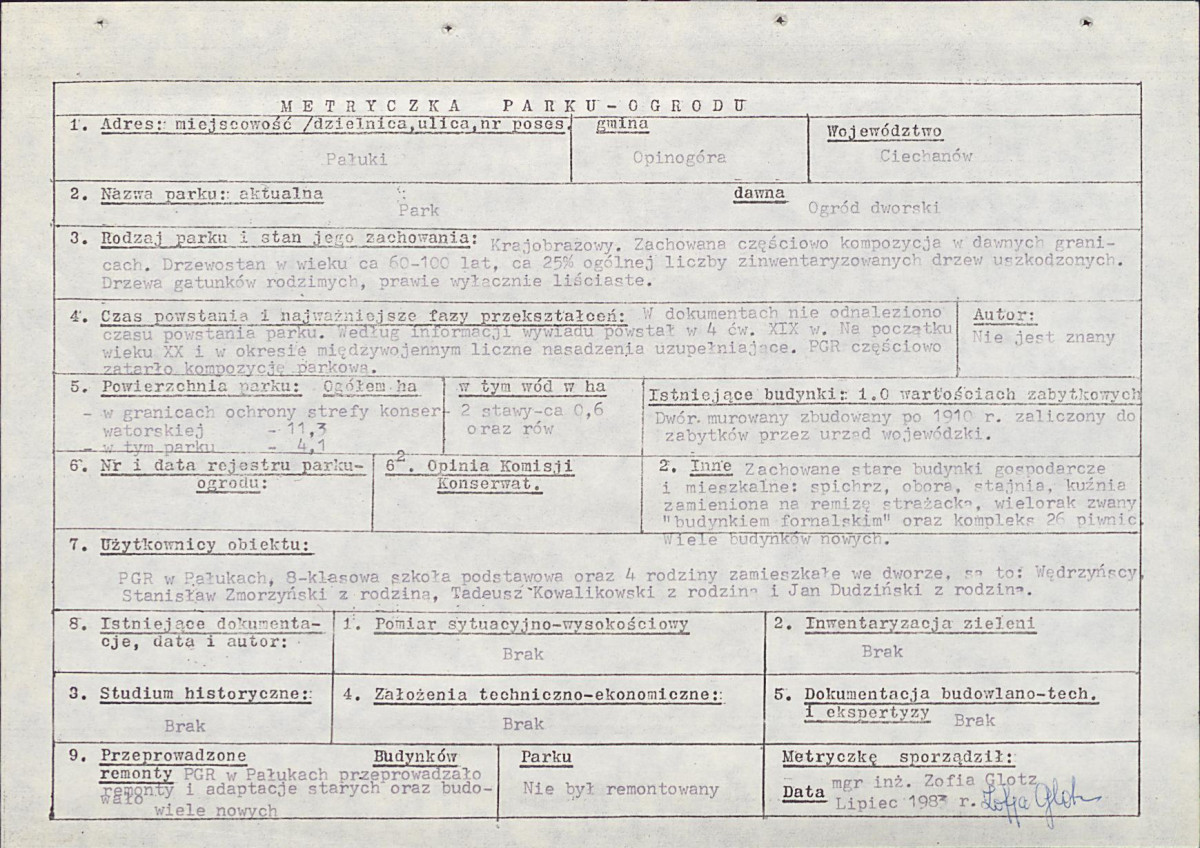 EP - Ewidencja parkowa, skan nr 8