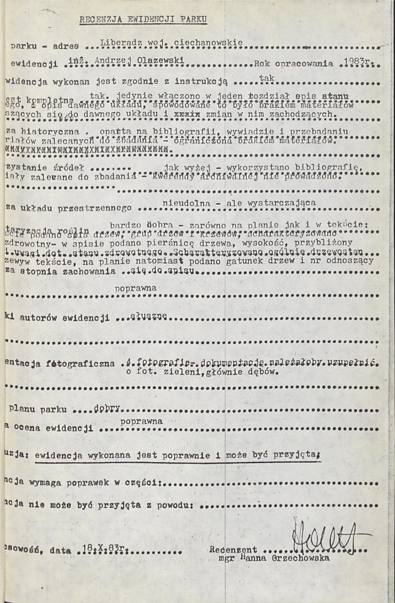 Ewidencja parkowa, skan nr 4