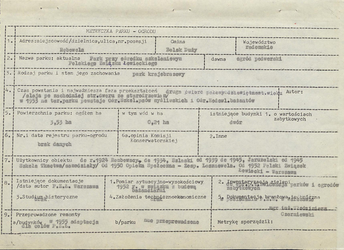 EP - Ewidencja parkowa, skan nr 7