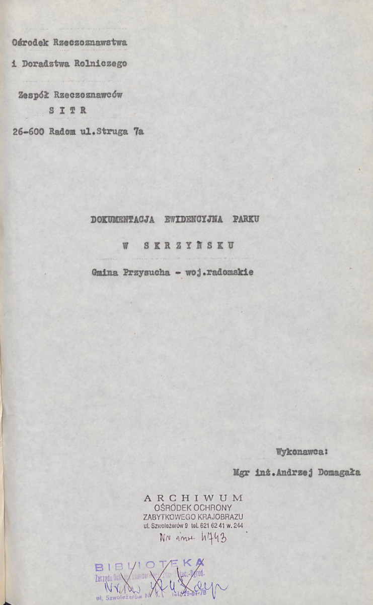 EP - Ewidencja parkowa, skan nr 4