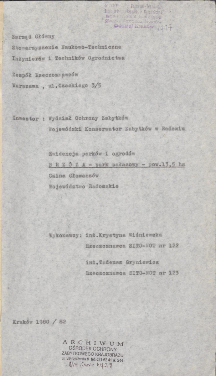 EP - Ewidencja parkowa, skan nr 4
