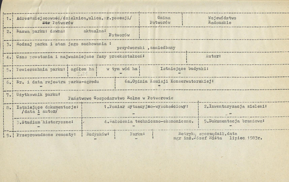 EP - Ewidencja parkowa, skan nr 7