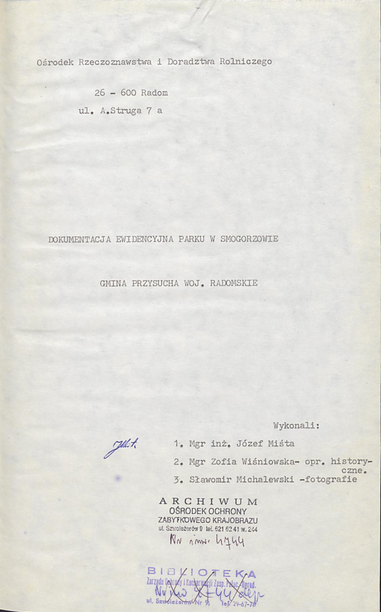 EP - Ewidencja parkowa, skan nr 5