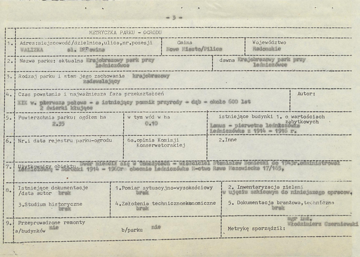 EP - Ewidencja parkowa, skan nr 8