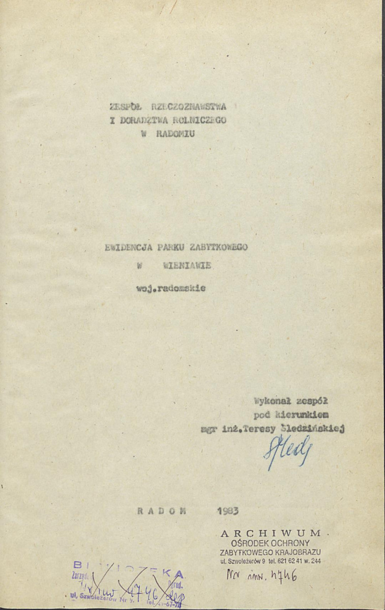 EP - Ewidencja parkowa, skan nr 6