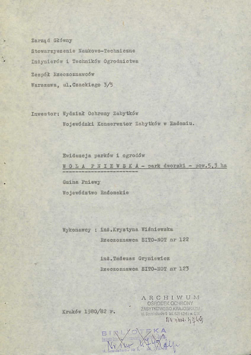 EP - Ewidencja parkowa, skan nr 4